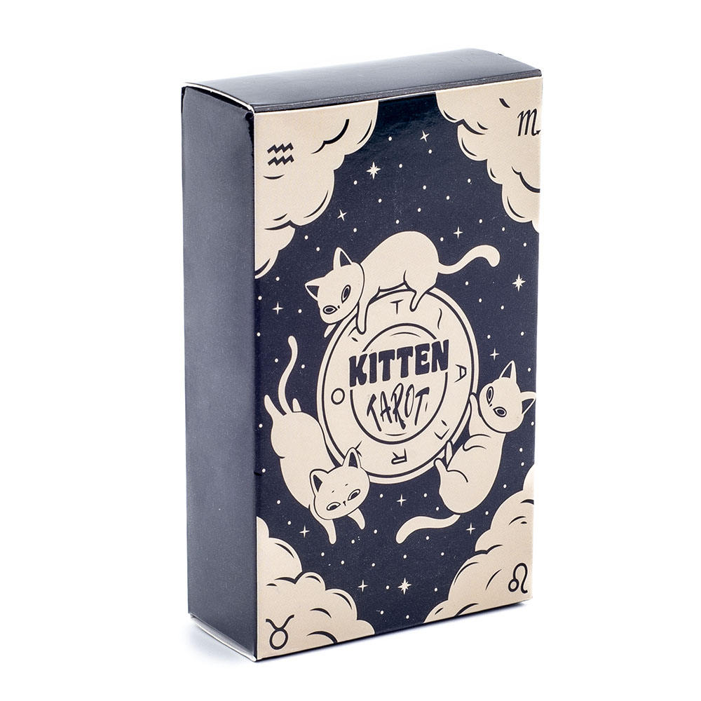 Tarot Cards Deck With Guidebook - Kitten Tarot Deck 78Pcs Cute Black