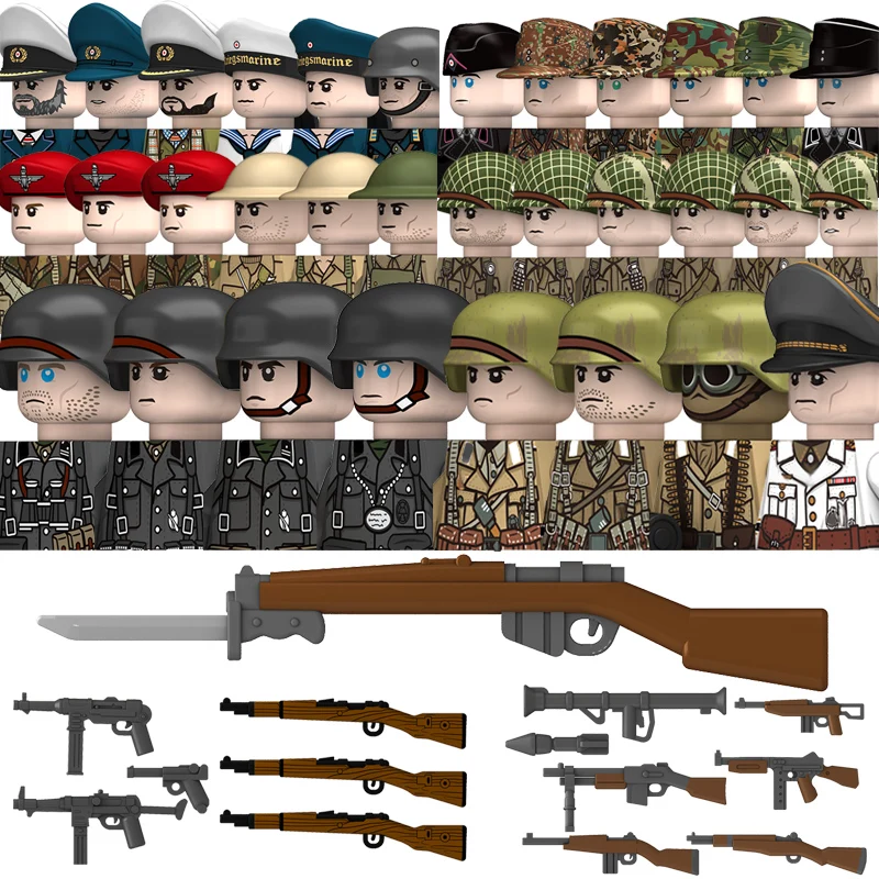 Building Blocks - Military WW2 German Britain Navy Armored
