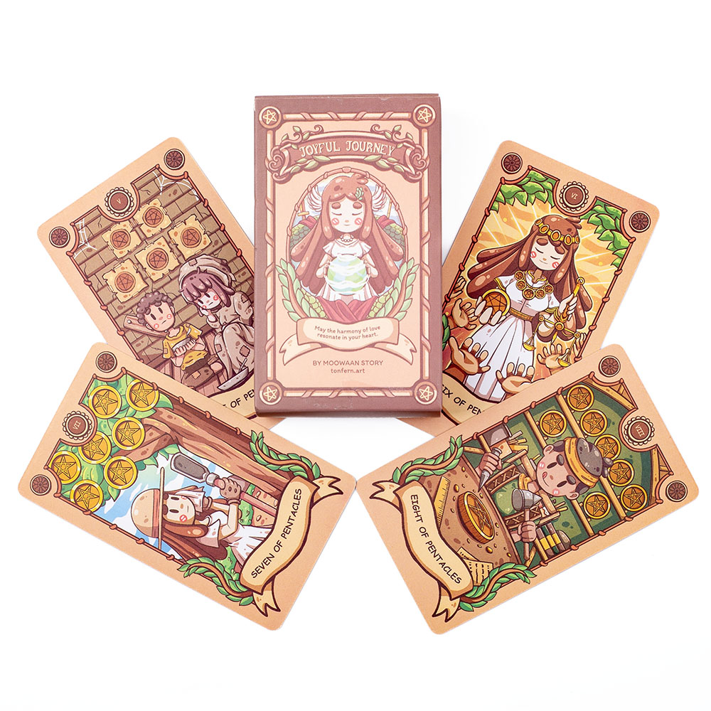Tarot Cards Deck With Guidebook - 10.3X6cm Joyful Journey Tarot Deck Full
