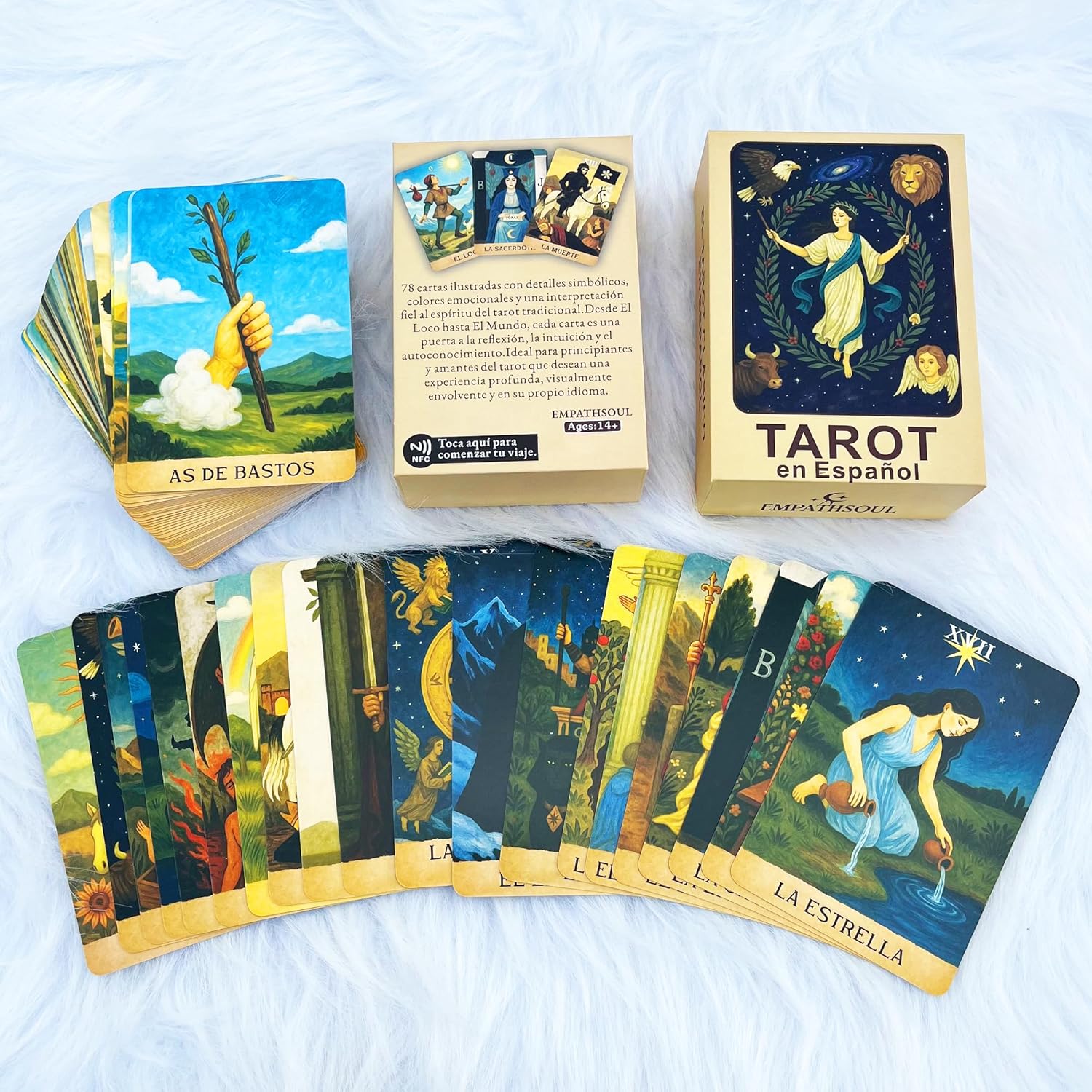 Spanish Tarot Deck, Classic Ta - Tarot Cards Deck With Guidebook ulasan dan harga