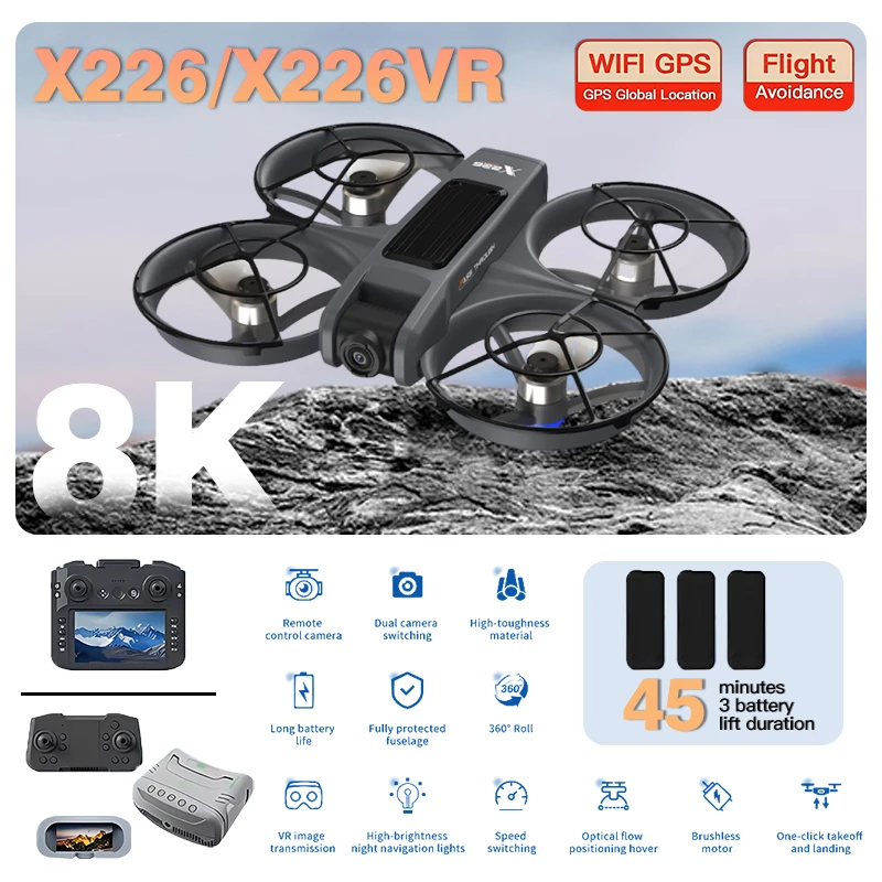 Original X226 X226VR FPV RC Dr - Fpv Brushless Rc Drone 4K ulasan dan harga