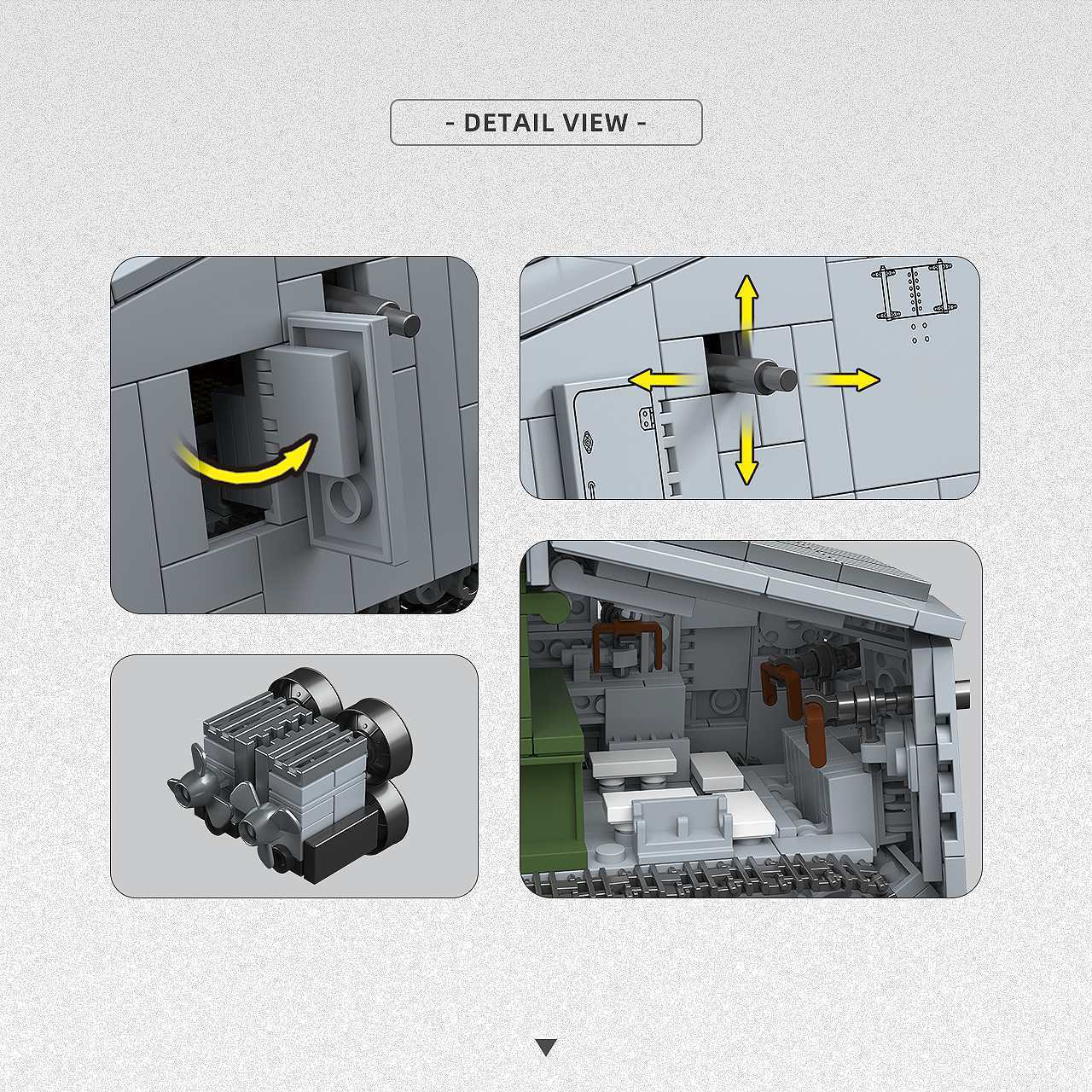 920Pcs WW1 A7V Heavy Tank Buil - Lego Compatible Military Tank ulasan dan harga