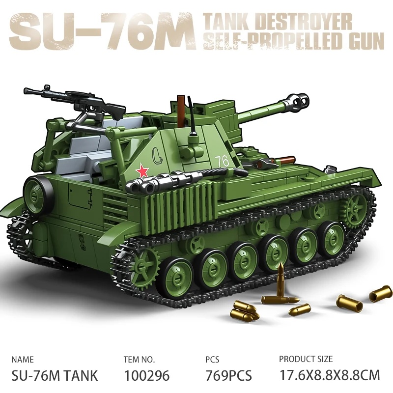 The Soviet SU-76M Tank Destroy - Lego Compatible Military Tank ulasan dan harga